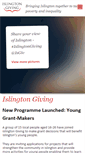 Mobile Screenshot of islingtongiving.org.uk
